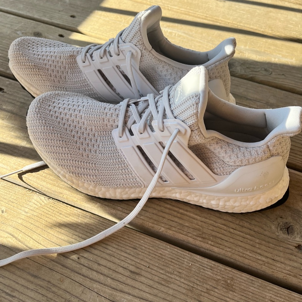 White adidas ultraboosts